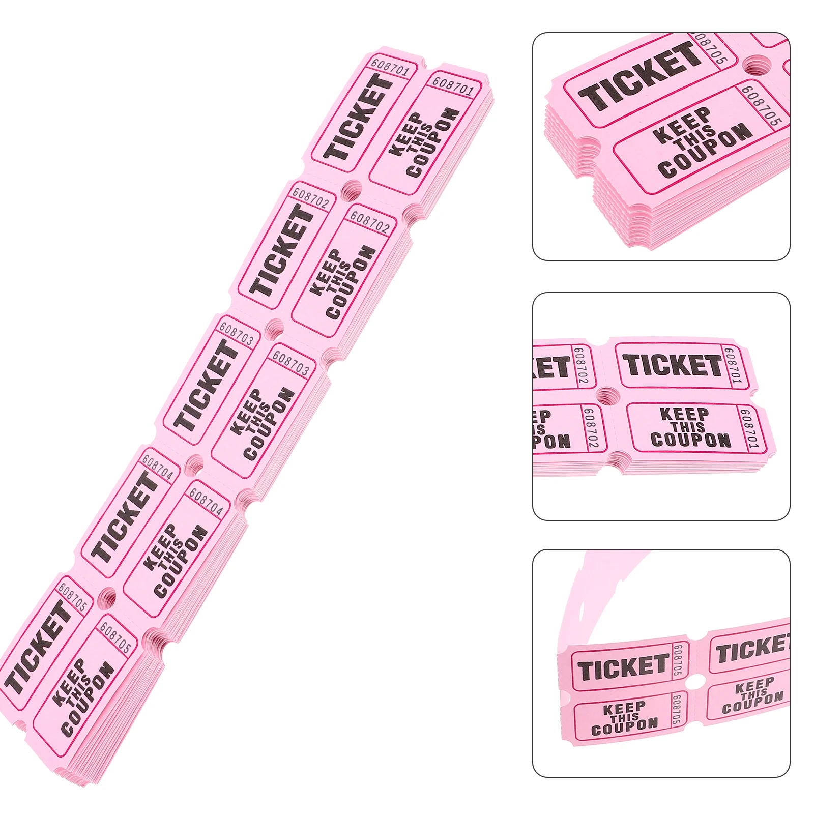 Lottery Draw Lottery Ticket Drink for Events Universal Raffle Game Party Carnival Paper Labels Roll