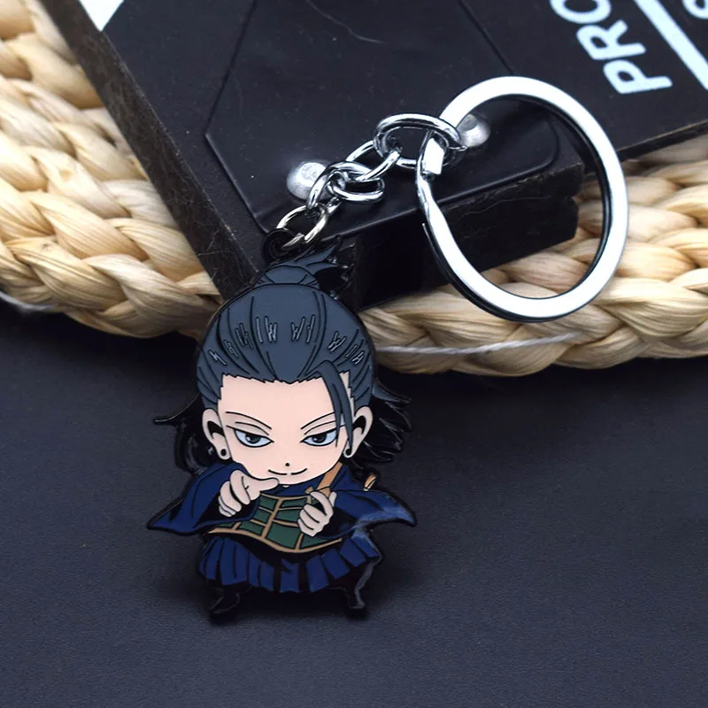 Mode Anime Satoru Gojo Geto Suguru Cosplay Schlüsselbund Unisex Anhänger Schlüsselanhänger Metall Halskette Zubehör