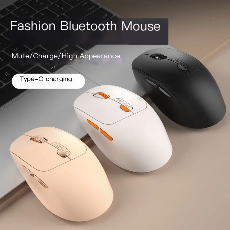 

New Intelligent Wireless Bluetooth Dual-mode Silent Mouse Type-c Rechargeable Mute Mause For Tablet Desktop Laptop Office Work