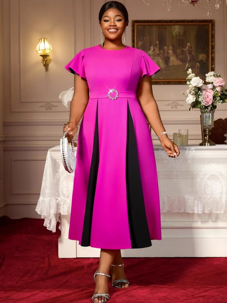 

African Dresses For Women Vetement Femme Dashiki Abaya Midi Dress Africa Clothes Dashiki Ankara Dresses 2025 Summer Autumn New