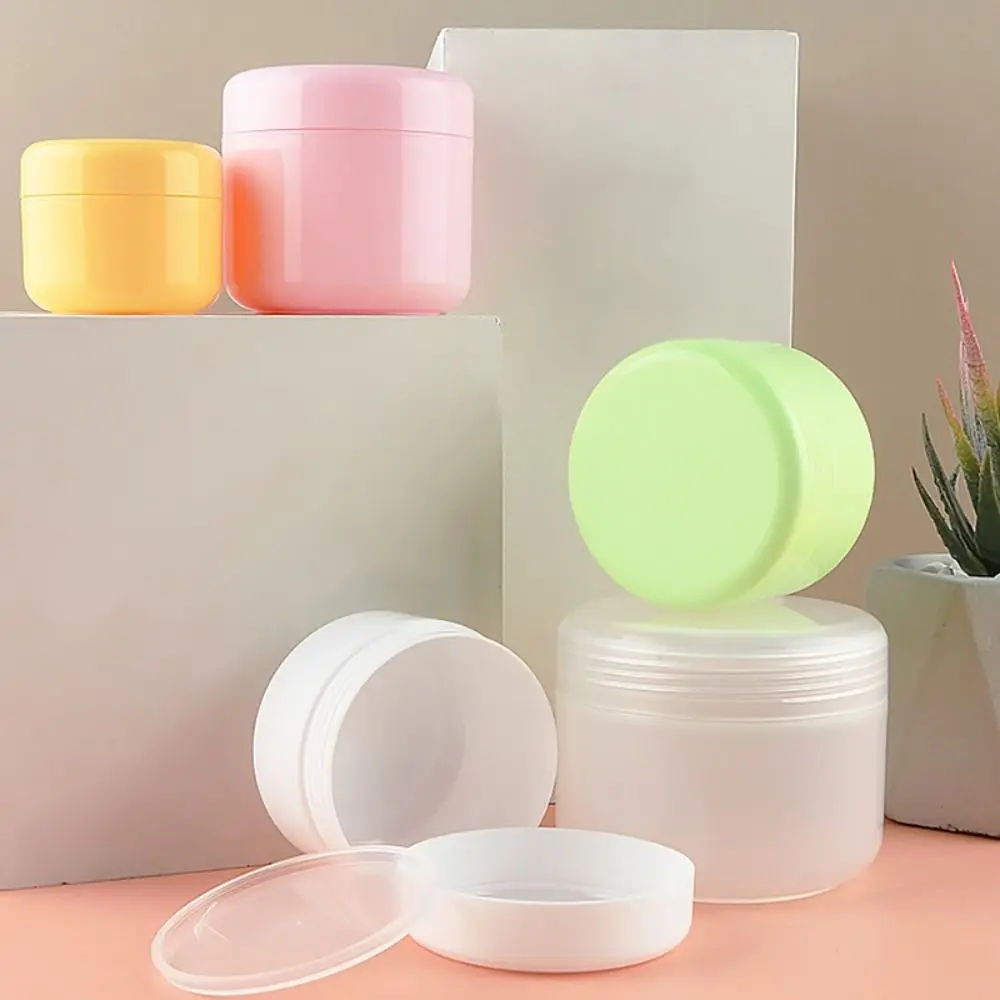 

2pcs Round Bottom Plastic Makeup Jar Colorful 20g 30g Empty Container Refillable Cosmetic Plastic Box Travel