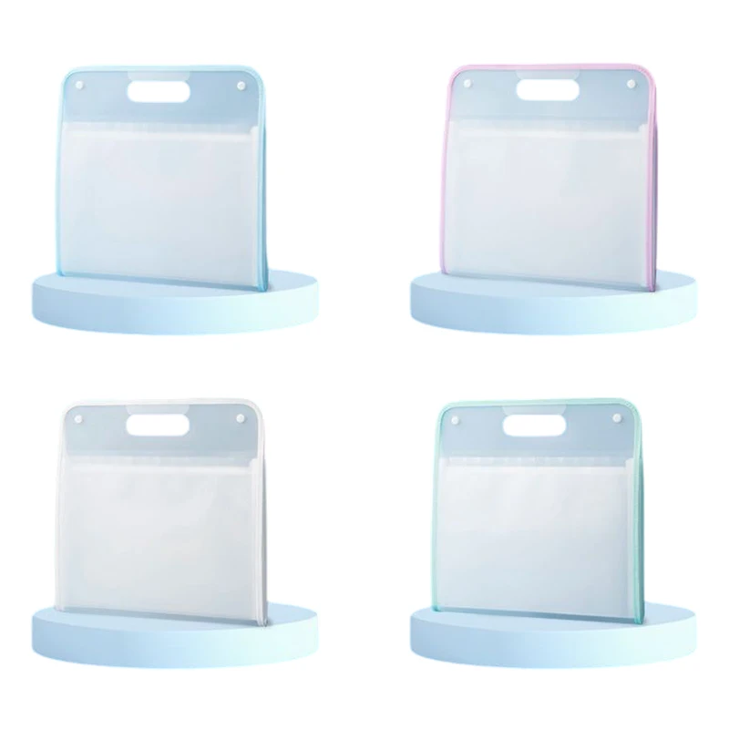 13 Pocket File Folders Portable A4 Letter Size Accordian Document Organizer Handheld Bag For Classroom Office Home Storage