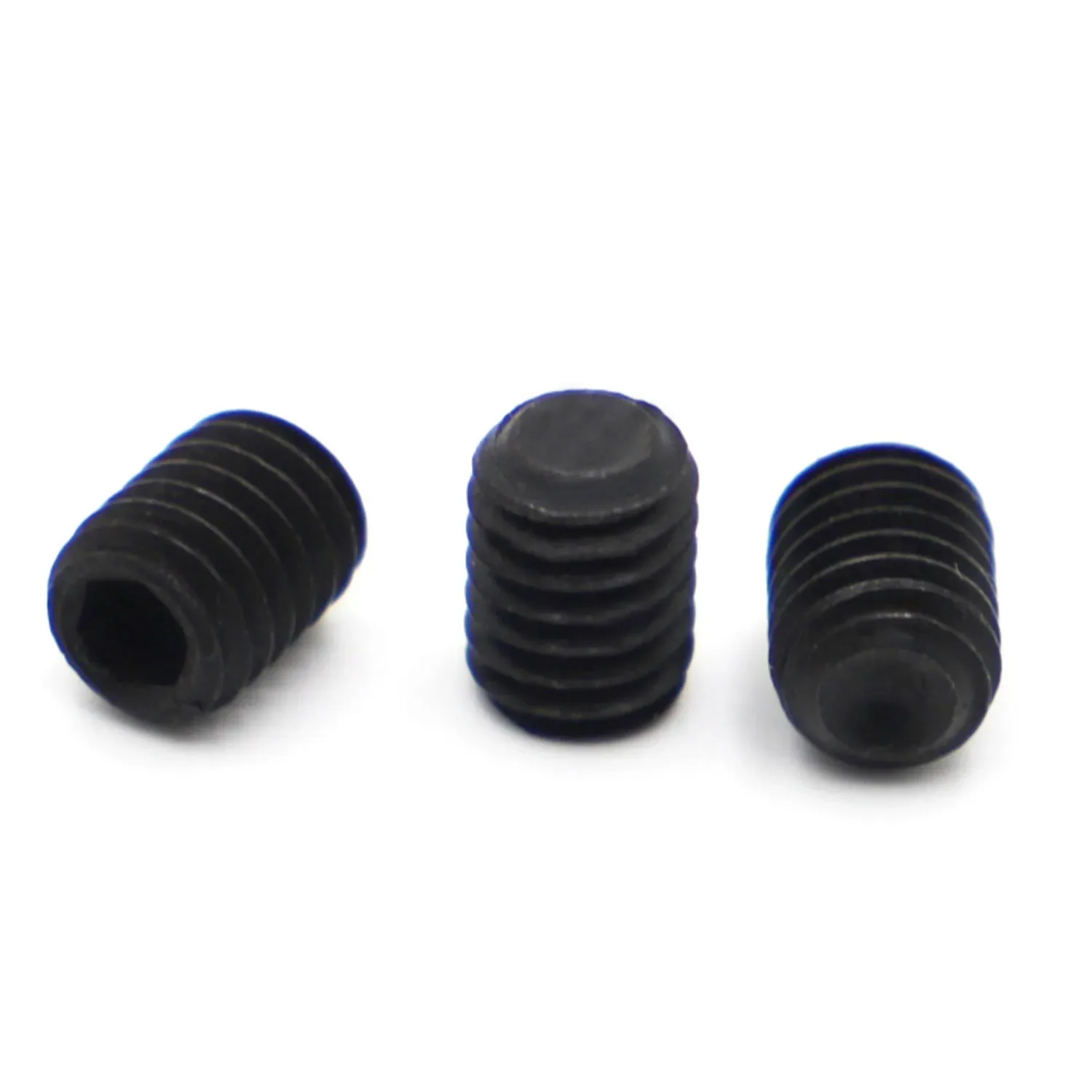 M1.6 M2 M2.5 M3 M3.5 M4 M5 M6 M8 M10 M12 DIN916 Black Grade 12.9 Steel Hex Hexagon Socket Allen Cup Point Grub Screw Set Bolt