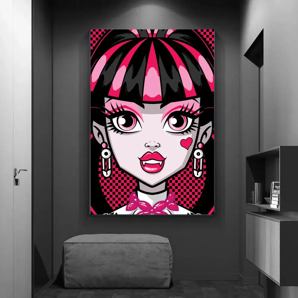 Cartoon Monster High Movie Whitepaper Poster HD Quality Poster Wall Art Painting Study Room Wall Decor