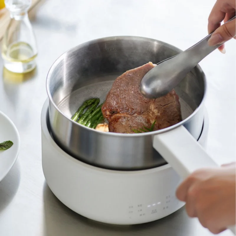 0-Coating Stainless Steel Electric Cooker, Detachable Non-Stick Free Healthy Hot Pot with 2.5L Capacity,Multi-Function Electric image 5