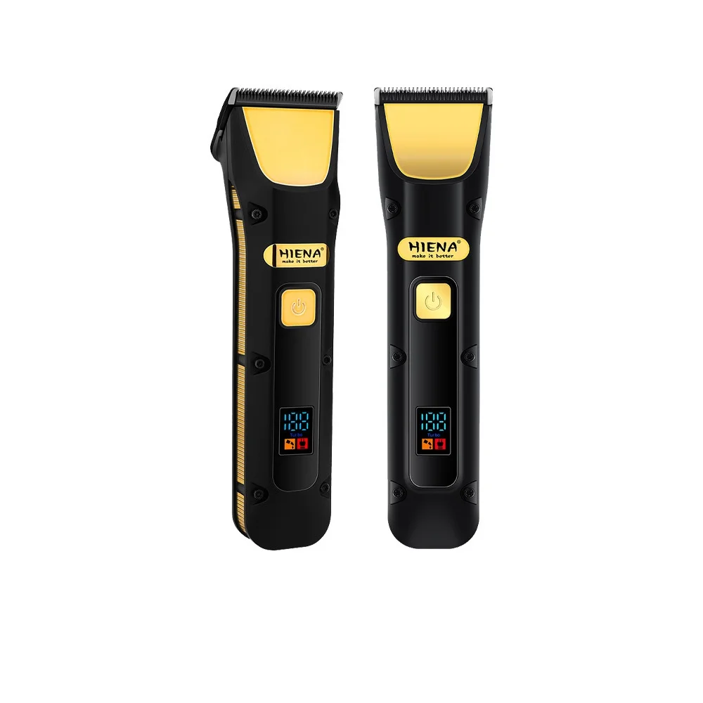 HIENA جديد الشعر المتقلب مجموعة ذكي LED عرض الشعر اللحية ماكينة حلاقة المهنية تصفيف الشعر آلة قطع شفرات الحلاقة المحمولة