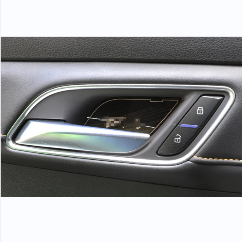 For MG ZS 2017 - 2021 2022  Accessories Inner Side Door Handle Pull Bowl Cover Trim Door Bowl Protector Anti-Scratch Panel