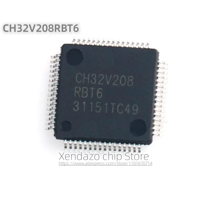 5pcs/lot CH32V208RBT6 CH32V208 RBT6 LQFP-64M package Original genuine Microcontroller chip