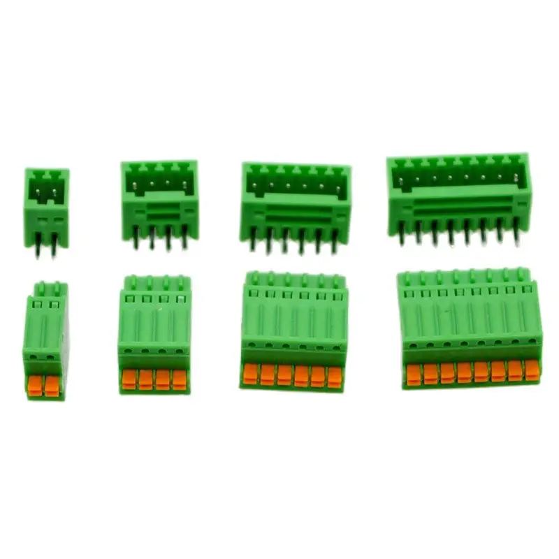 10 Set New Spring Terminal Connector KF2EDGKD-2.5mm Spacing Plug-in Terminal Environmental Protection Material Wholesale