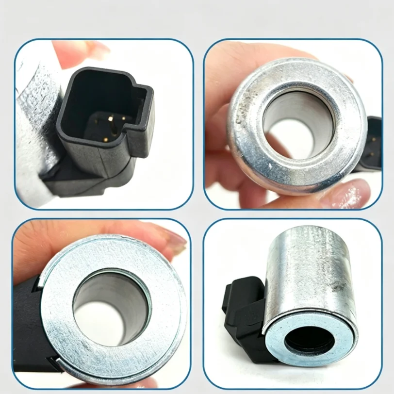 24V Solenoid Coil for For excavator Compatible with Construction Machinery 19mm ID 51mm Height Waterproof Design