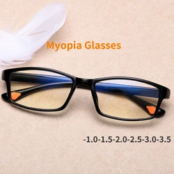 Myopia Glasses Men Women Prescription Nearsighted Eyeglasses TR90 Optical Shortsighted Eyewear Myopic Spectacles 0 -1.0 To -3.5