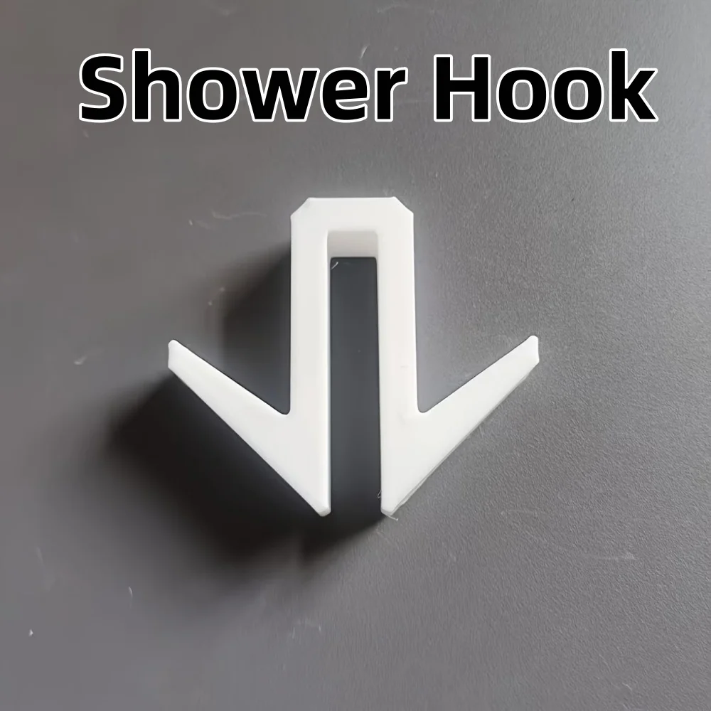 Modern Plastic Shower Double-sided Hooks Easy-to-install Bathroom Hooks For Hanging Towels Long-lasting And Durable