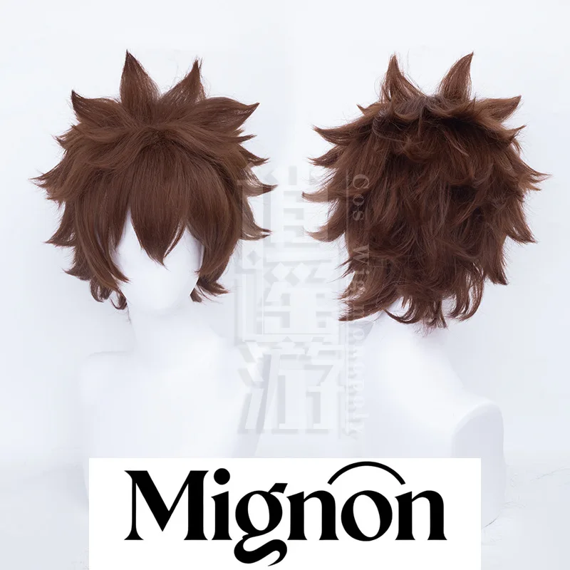 

Катекё Хитмэн Реборн! Парик для косплея Sawada Tsunayoshi, пушистый верх, молодежные волосы, подарок на Хэллоуин