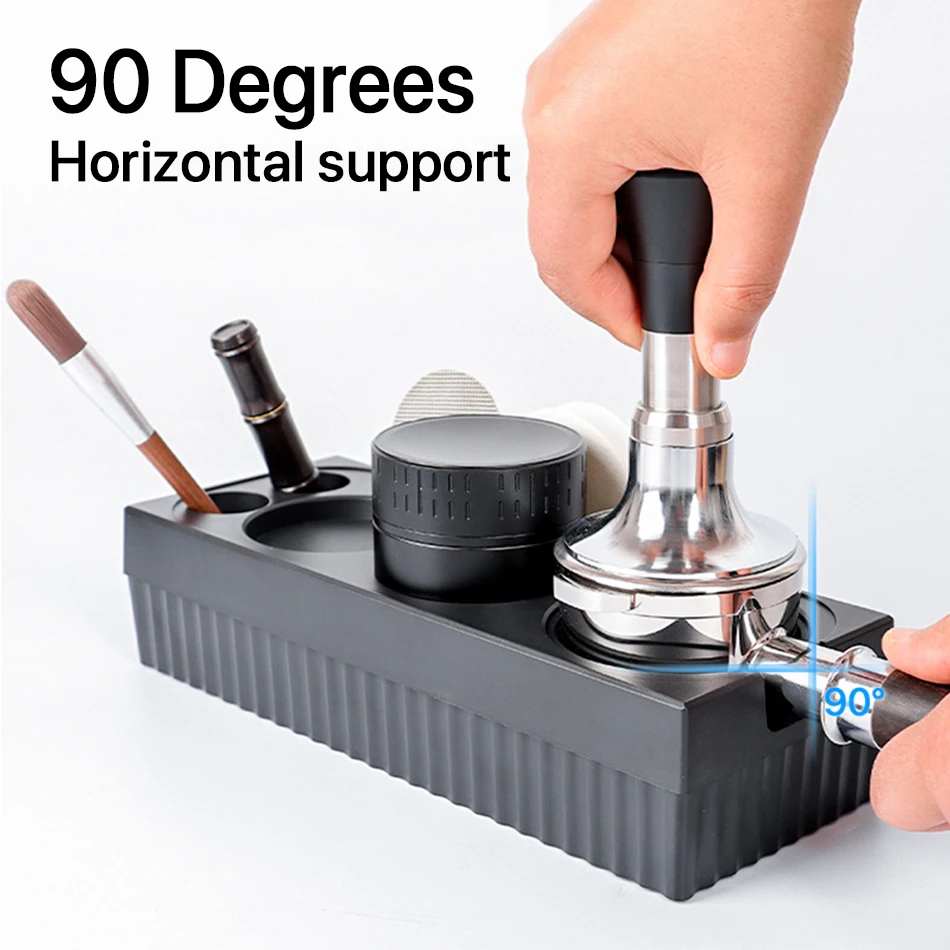 51/53/58mm ABS Coffee Portafilter Rack Distributor Holder Espresso Tamper Mat Stand Espresso Knock Box Coffee Accessories