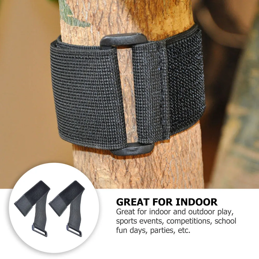 

2Pcs 30Cm Webbing Leg Belt Adjustable Tie Rope for Fun Day Competition School Events Footsteps Game Play Elastic Bundling