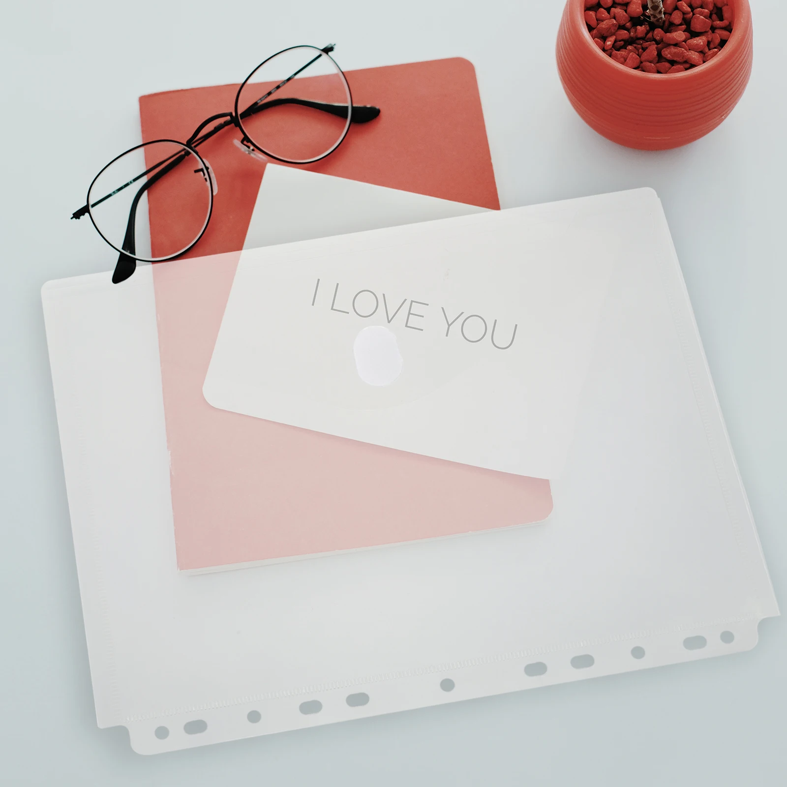 

10Pcs File Pockets Document Holders Office Supplies Transparent File Folders Snap Button Receipt Organizer