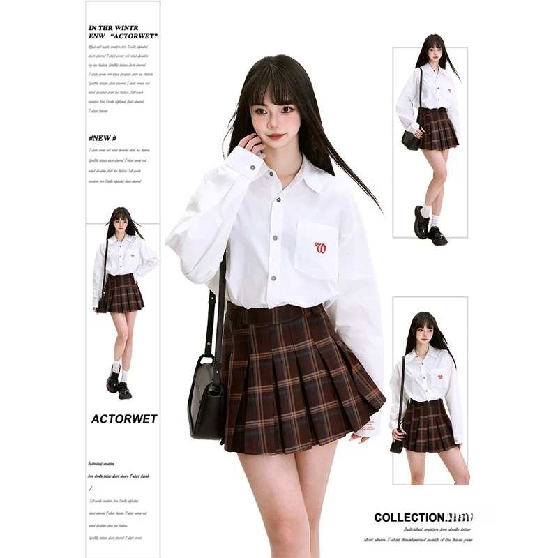 

CASUMANL Brand 2024 Spring White Shirts Womean Loose Casual Long Sleeve Plain Shirt Schoolgirl Minimalist Fashion Mujer Clothing