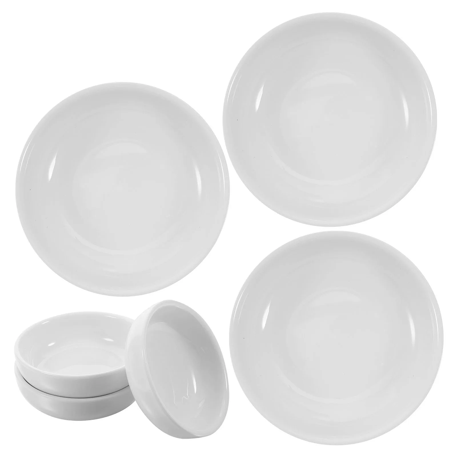 

6Pcs White Ceramic Sauce Dishes Mini Plates for Home Kitchen Condiment Dish Stacking Space Saving Sauce Dish Mini Plates