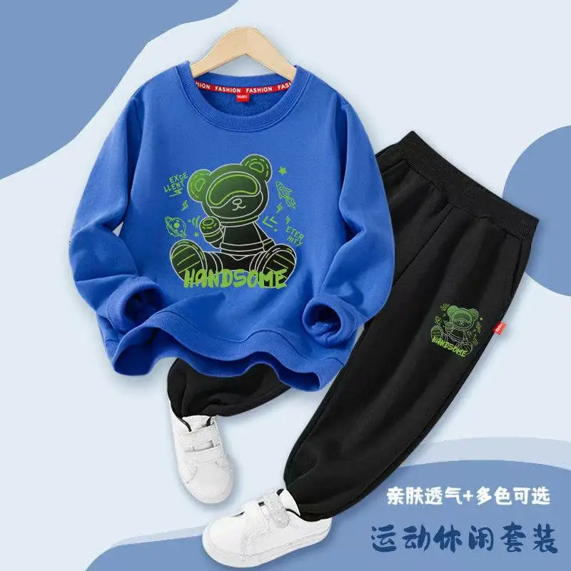 Autumn Baby Girl Clothes Set Children Boys Rabbit Printing Top And Pants Bottom Two Pieces Long Sleeved Cotton Fashion Set