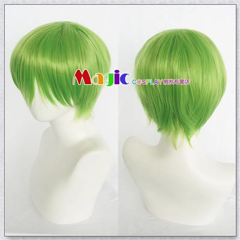 BLAZBLUE Hazama Midorikawa Retasu Cosplay Wigs High-temperature Fiber Synthetic Hair Green Hair with Free Wig Net