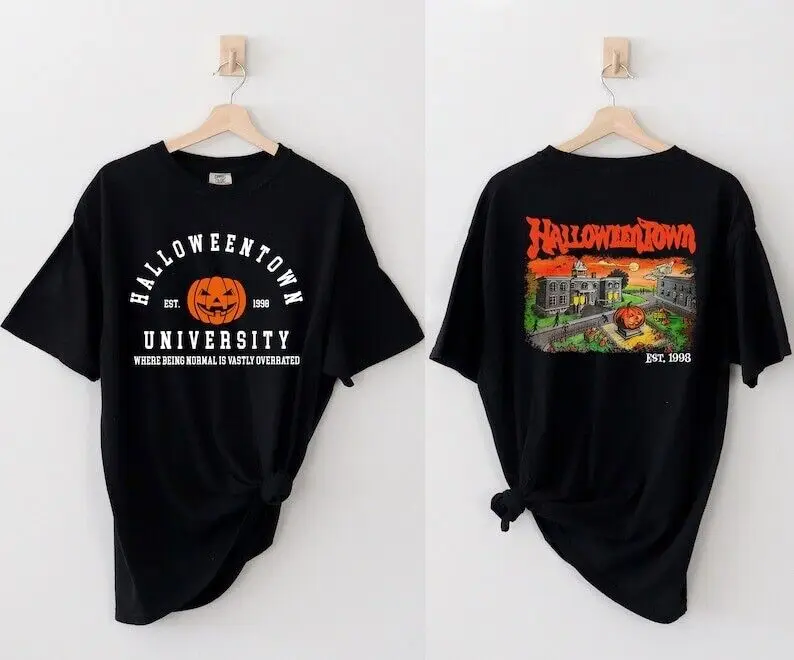 

Halloweentown Shirt, Spooky Pumpkin Tee, Comfort Colors, Halloween 2 Sides Tee,