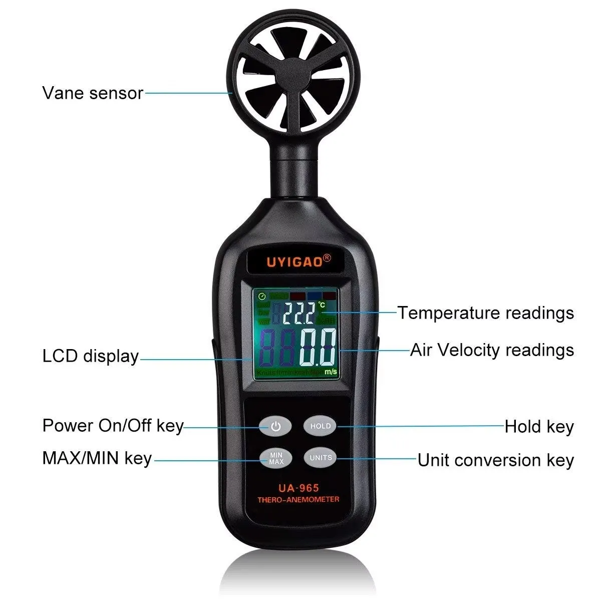 UA962 High Illuminance Meter Illuminance Tester Digital Intelligent High Precision Luminance Light Measuring Instrument
