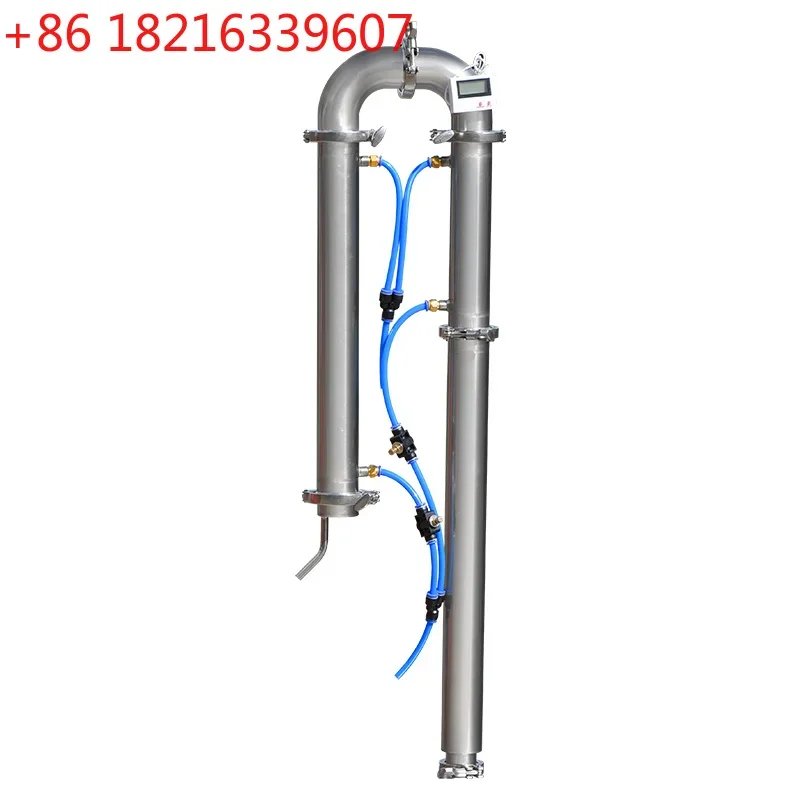 YAO Tube distillation tower 1.5'' 2'' Distilling Column with Bottom Clamp Moonshine distiller brewing equipment with copper mesh