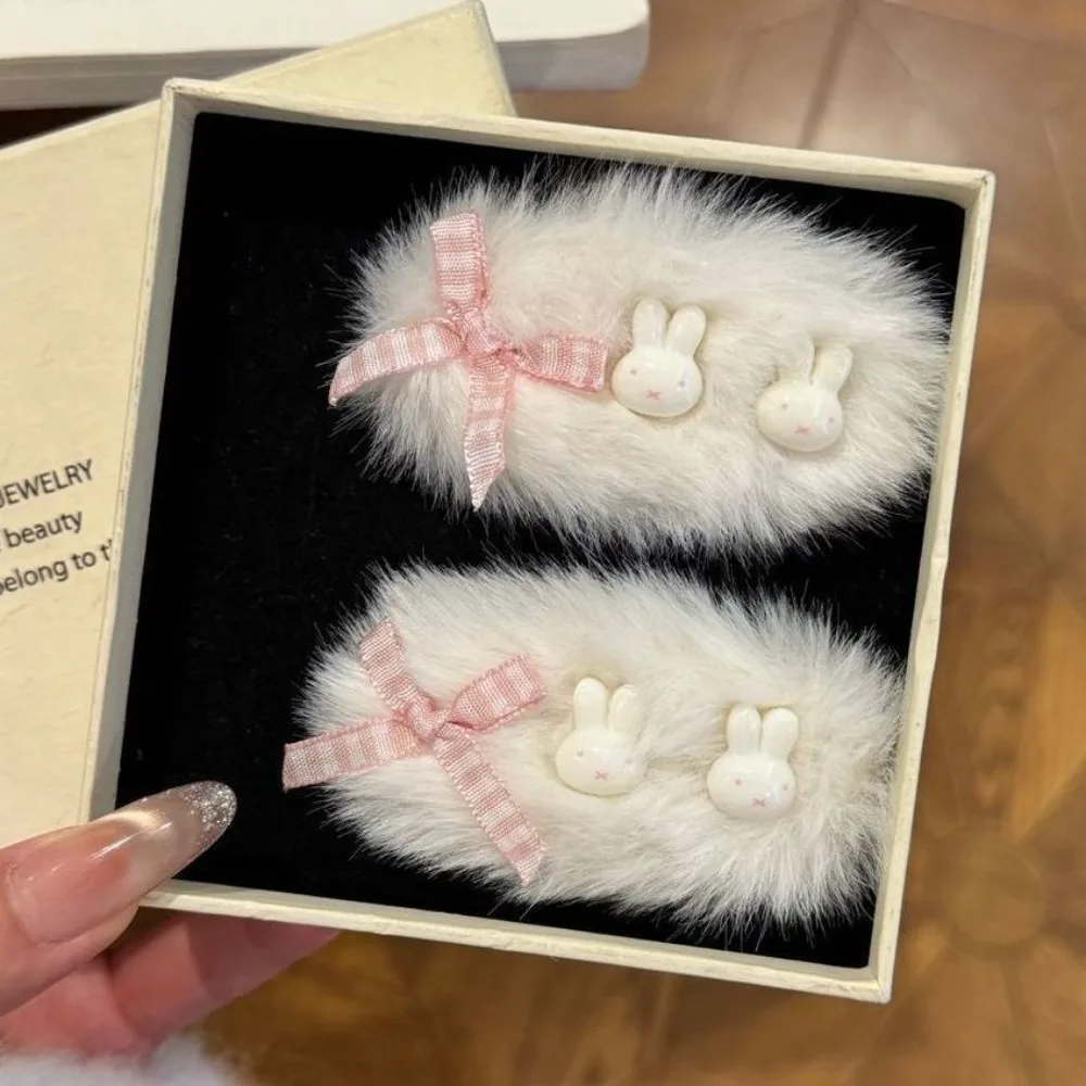 Cartoon Miffy Haarnadel Plüsch Kaninchen süßes Mädchen süßer sanfter Stil Haarschmuck exquisites kreatives gut aussehendes Geburtstagsgeschenk