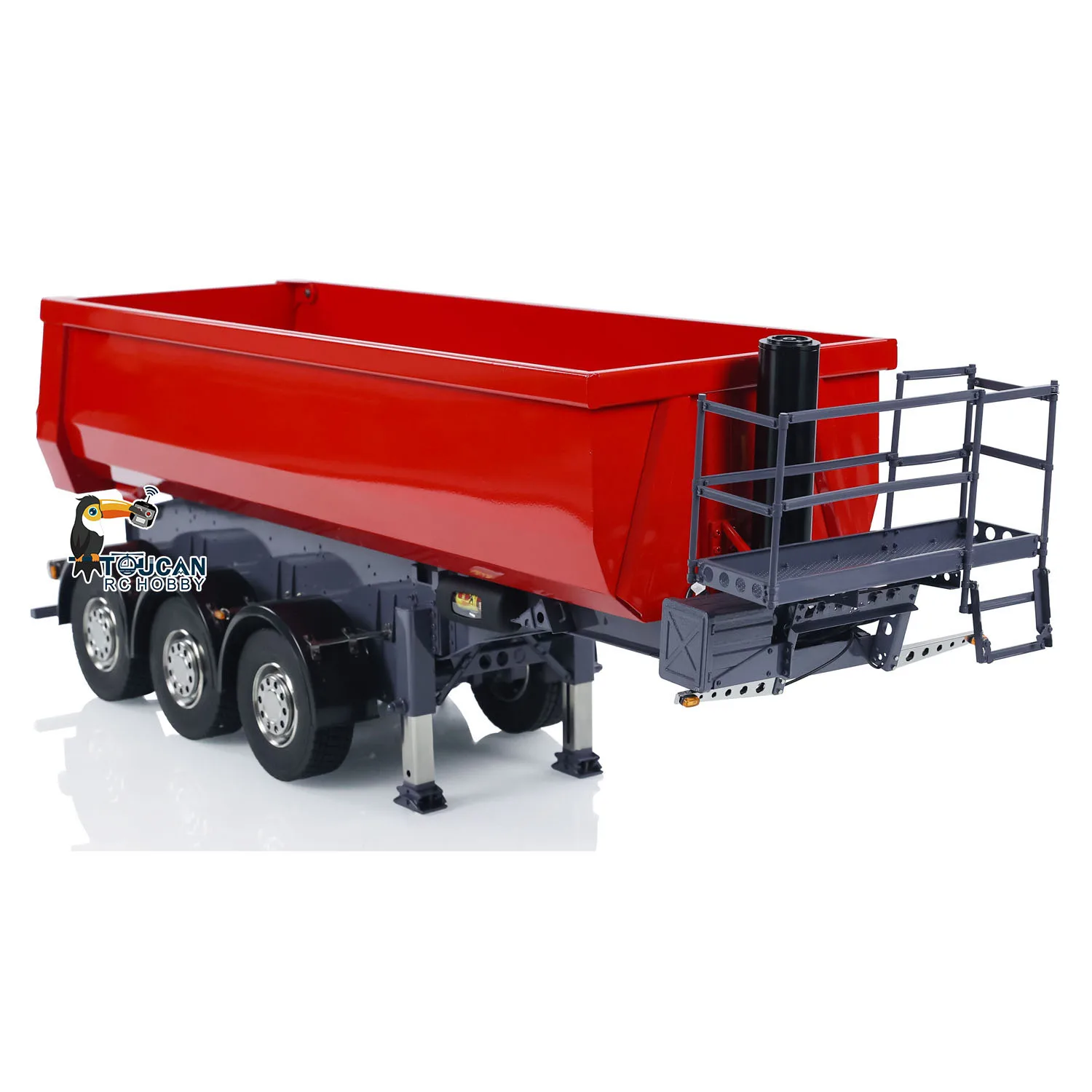 3 Axles Metal Hydraulic RC Dump Trailer for Toys 1/14 Remote Control Tractor Truck RC Dumper Vehicle Cars Model Toys