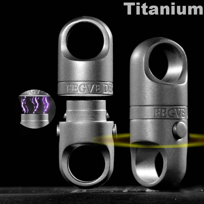 Titanium Magnetic Key Holder Quick Release Keychain Safely Lock System 360 ° Rotatable Key Rings Clips Lightweight