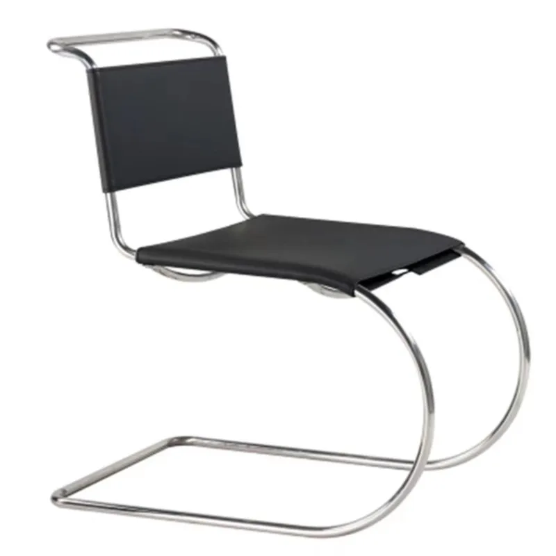 MOMO Bauhaus Mr. Chair Stainless Steel Middle Dining Chair Modern Simple Office Chair Back Chair Minimalist Nordic