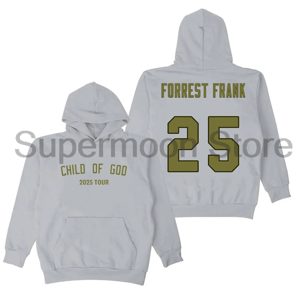فورست فرانك 25 شعار هوديي طفل الله 2025 جولة ميرش كم طويل الشارع الشهير النساء الرجال قمصان سويت شيرت بقلنسوة