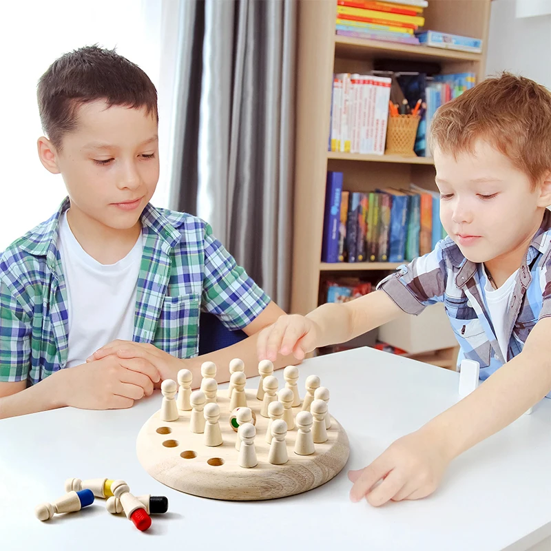 Wooden Memory Chess…