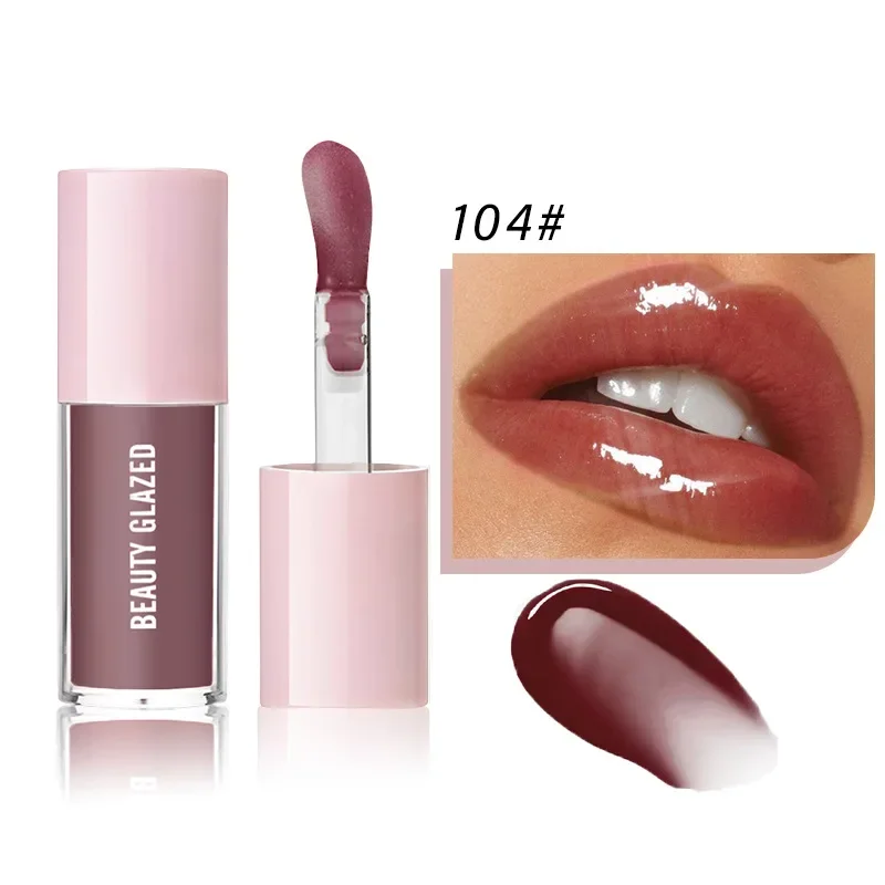 BEAUTY GLAZED zwarte lipolie hydraterende lip opvullende lipgloss lippenstift