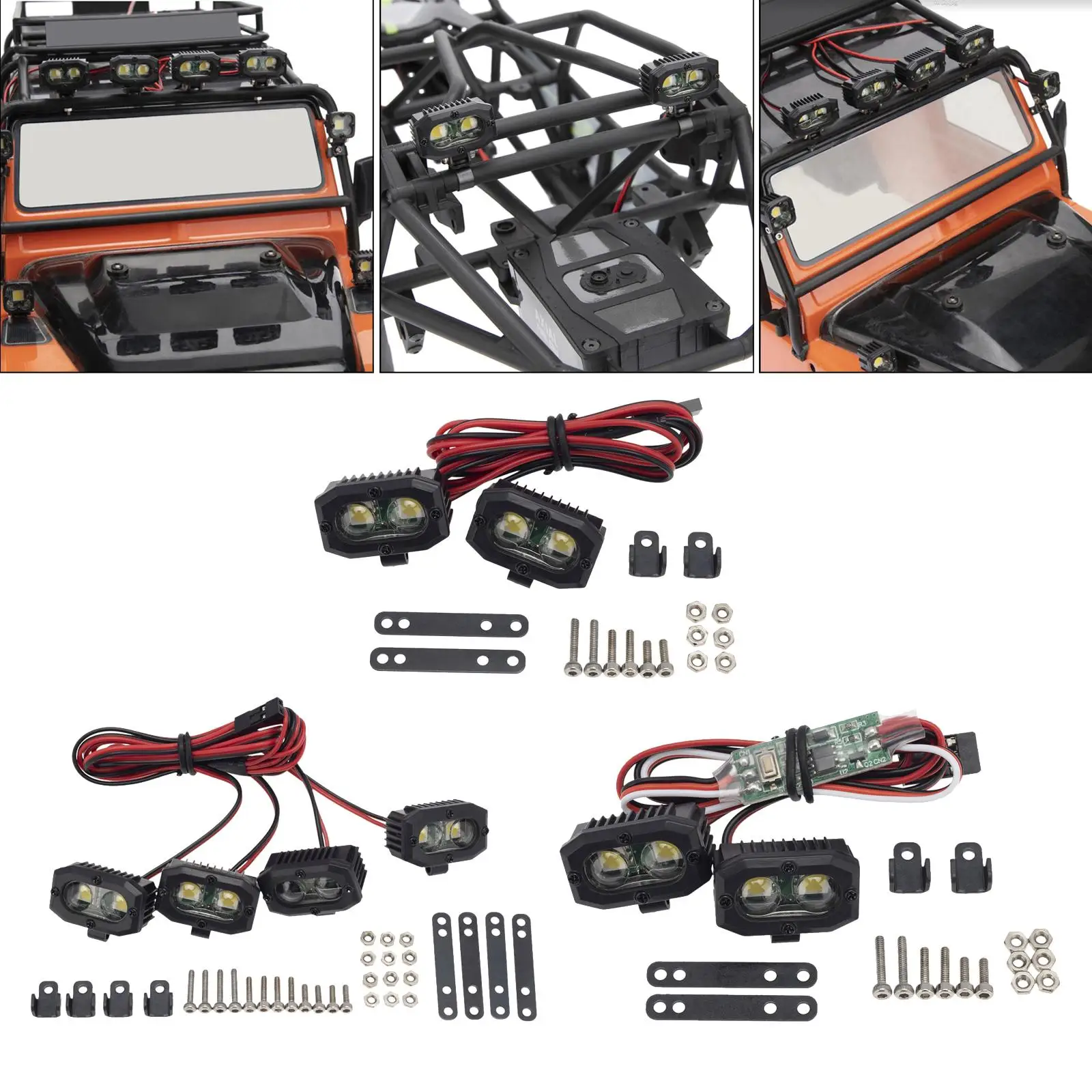 Piezas de repuesto para faros RC, accesorios para MST 1:8 Crawler Trucks Hobby Model Car