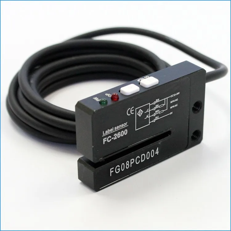 New Original FC-2600 Label Sensor 4 Wire NPN NO NC Electronic Label Detector Photoelectric Sensor