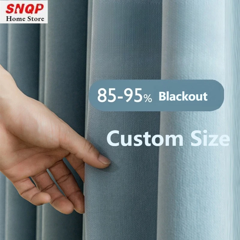 

Custom Size European Chenille Thickened Cashmere Blackout Luxury Fashion Curtains for Living Dining Room Bedroom White Tulle