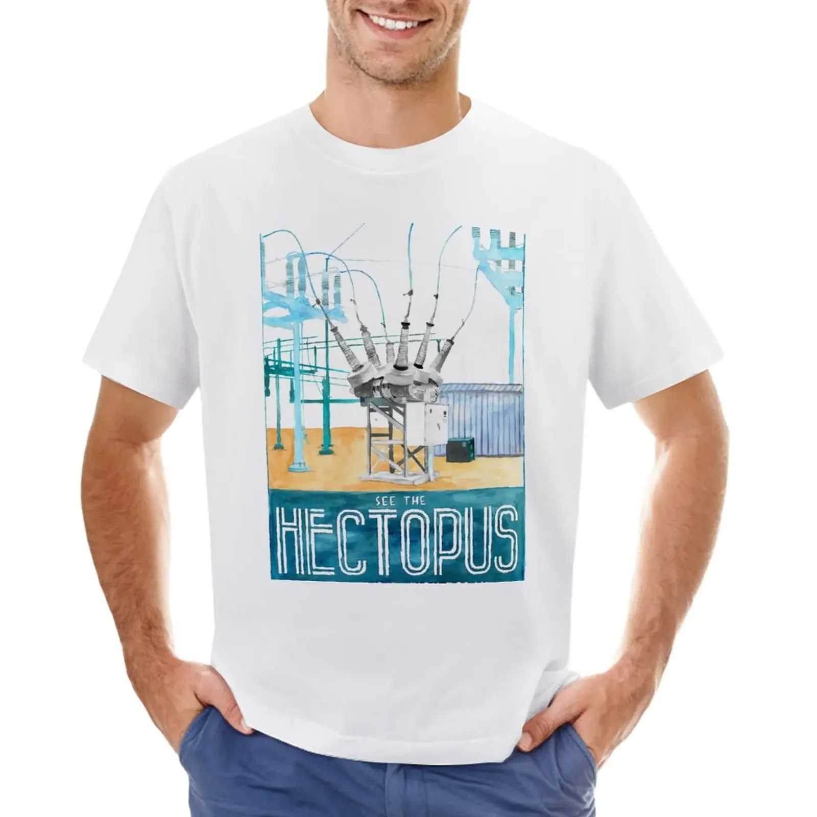 

Hectopus T-Shirt tees plain quick drying sweat mens big and tall t shirts