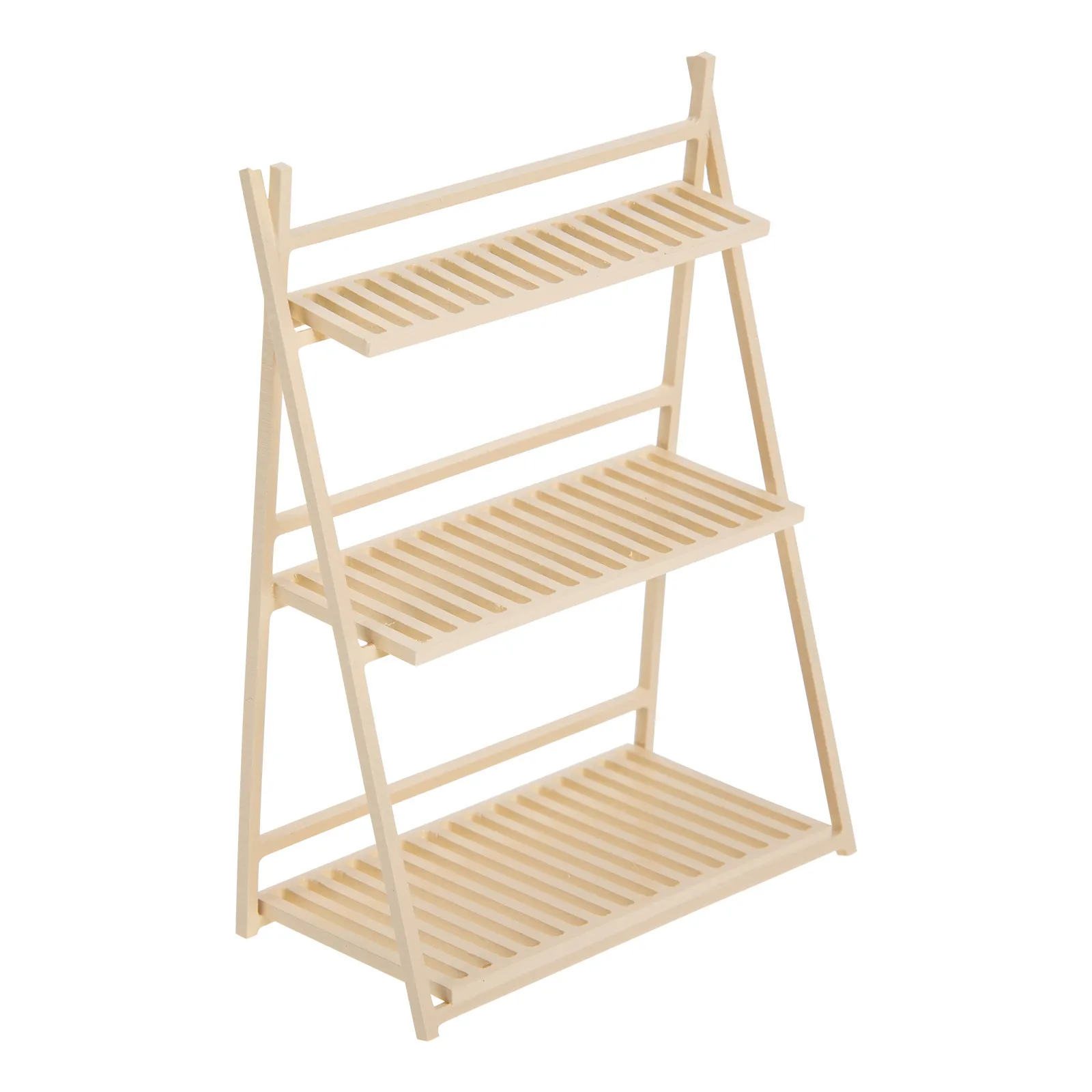 

Mini House Flower Pot Stand Exquisitely Crafted Simulation Storage Rack for Miniature House Decor Strong Resistant to Breakage