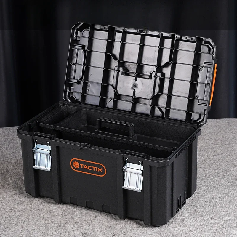 Large Hard Case Tool Organizer Box Rolling Wheel Toolbox Multifunctional Stackable Tool Boxes Portable Storage Suitcase for Home