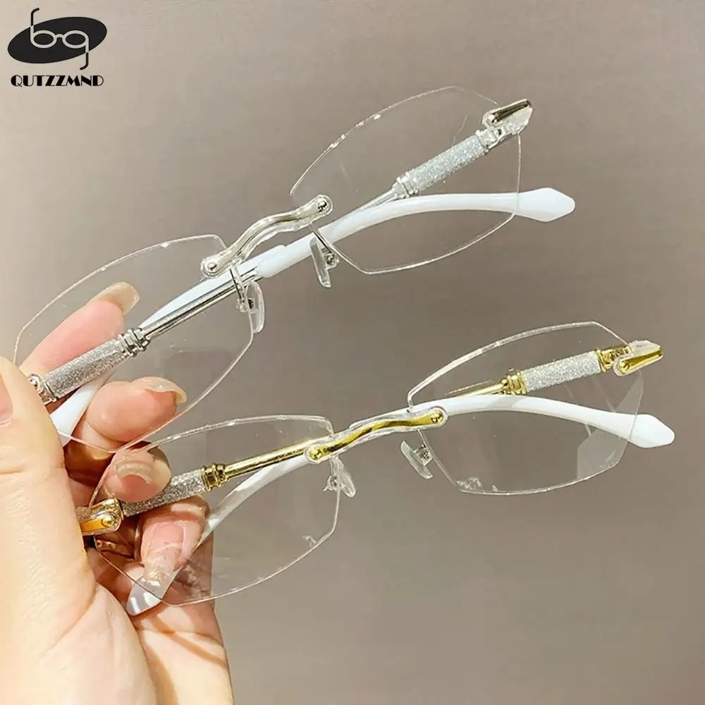 

Retro Glaring Ultralight Cutting Frame Women Presbyopia Eyeglasses Blocking Blue Light Reading Glasses Farsighted Eyewear Luxury