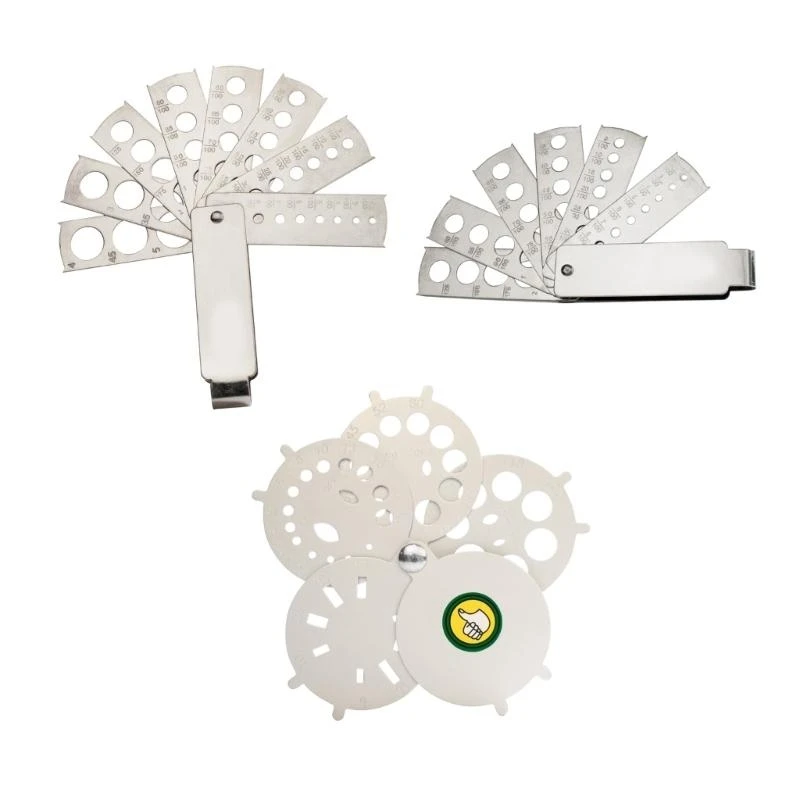 

MXME Multipurpose Sturdy Stainless Steel Fan Gauge for Measuring Carats Weight of Various Gemstones Cutting Daily Use