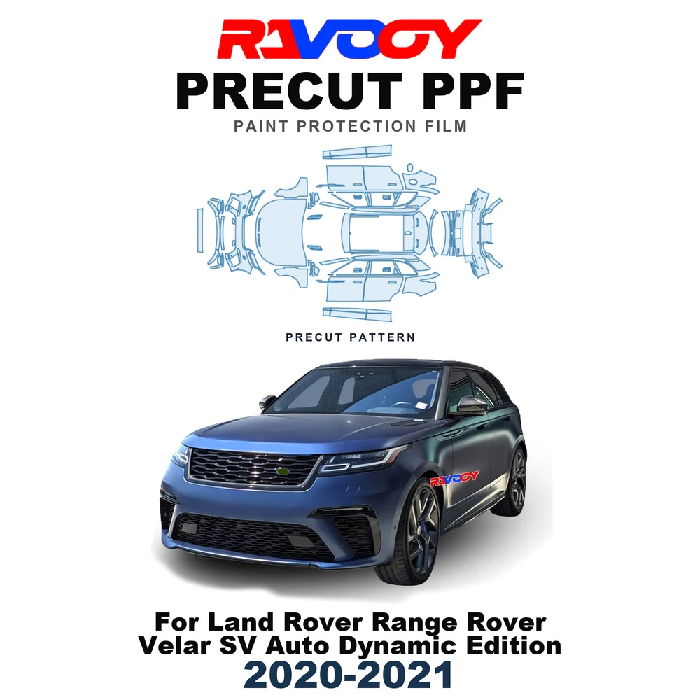 Precut PPF For Land Rover Range Rover Velar SV Auto Dynamic Edition 2020-2021 8.5mil TPU Paint Protection Film Hood Bonnet Roof