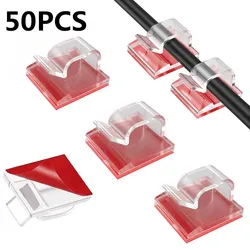 5/20/50PCS USB Cable Winder Cable Organizer Clips Mouse Wire Earphone Holder Cord Management Phone Hoop Protector Manager Clamp