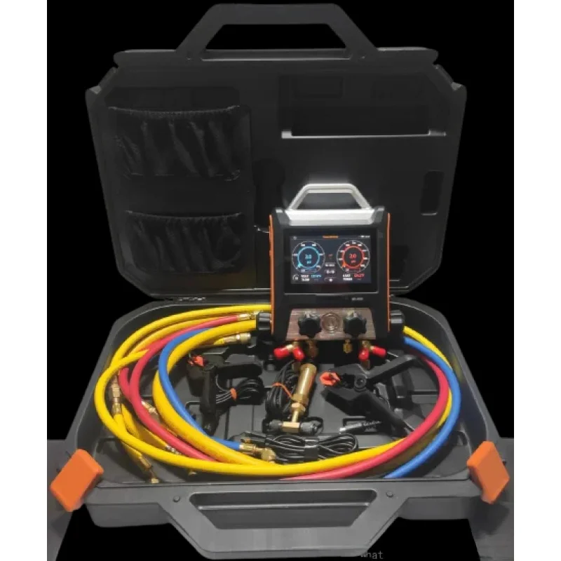 Elitech-00 HVAC Digital Manifold 4-Way Conditioning Fitting with Gauge Transmitter