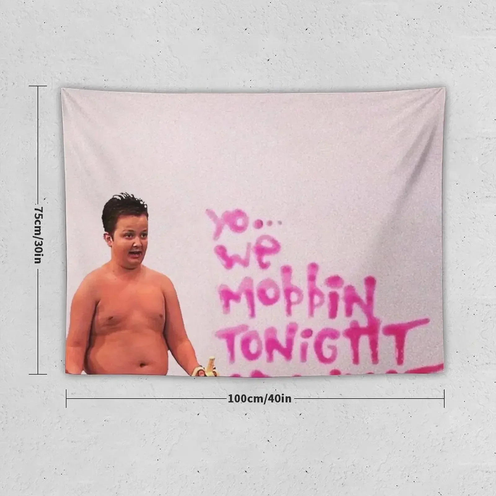 Gibby Mobbin Or What? Tapestry House Decoration Wall Hanging Cute Room Decor Tapestry