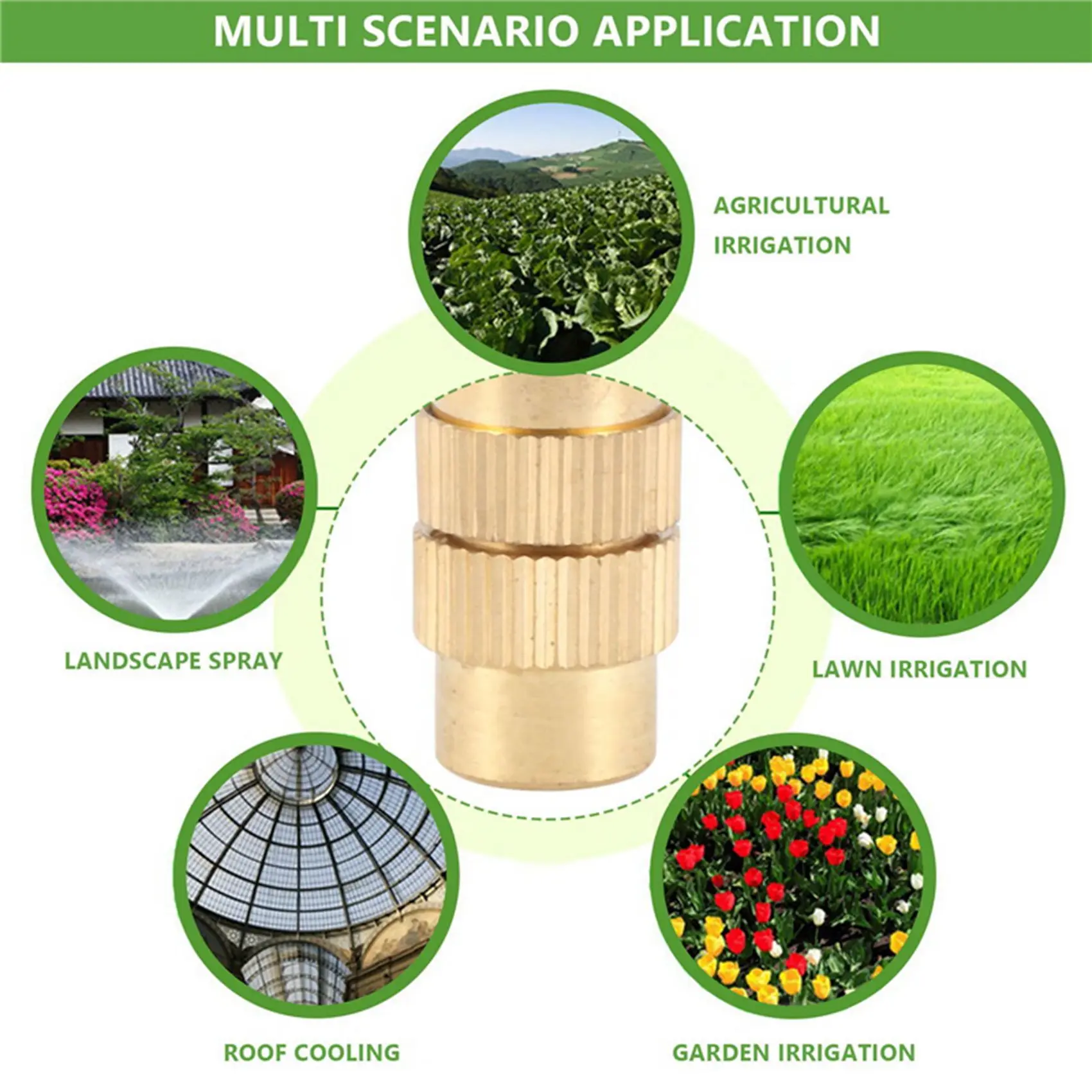 

A71Z 30Pcs Watering Nozzle Adjustable Copper Irrigation Water Fog Sprinkler Head Mini Misting Greenhouse Accessories