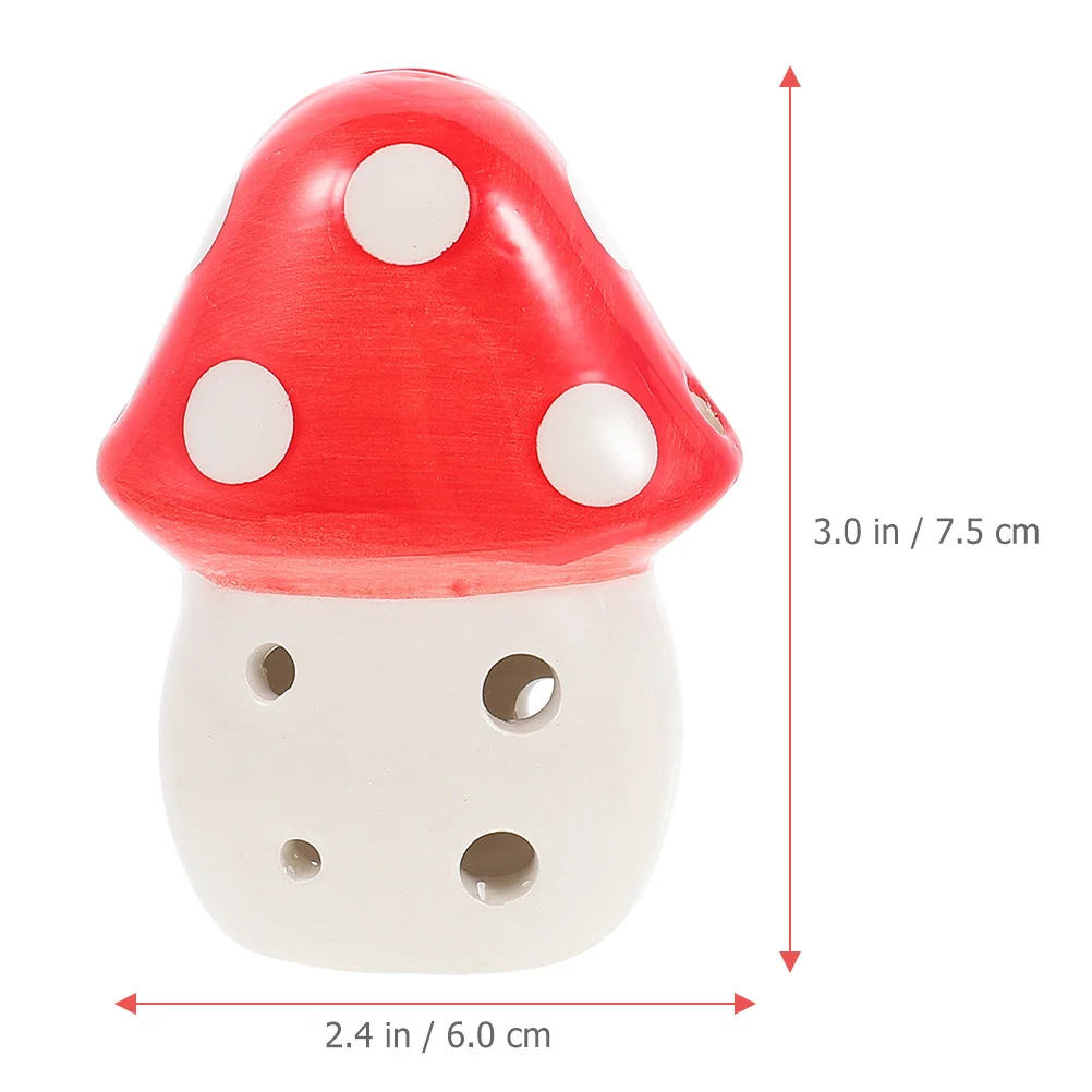 

6-Hole Ceramic Mushroom Ocarina Compact Portable Instrument for Children Beginner Practice Children Ocarina