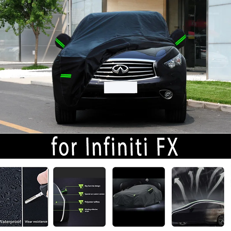 

Наружная защита для Infiniti FX, полные автомобильные Чехлы, снежный чехол, Солнцезащитный водонепроницаемый пыленепроницаемый внешний автомобильный аксессуар