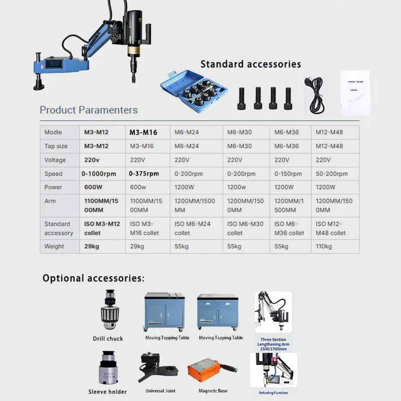 Picture 7: Servo Tapping MachineM3-M12 Universal Servo Tapping Machine Multi-angle Tapping Suitable For Complex Workpiece ProcessingHigh Sp